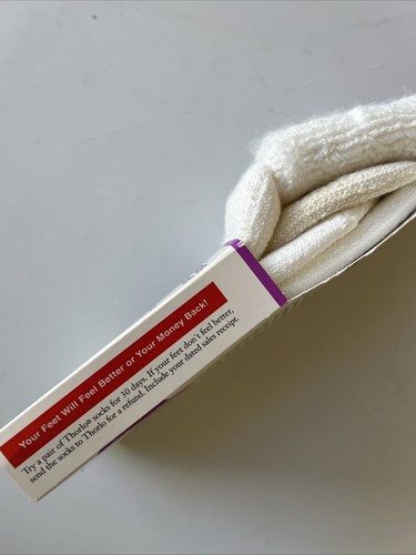 NOS Thorlo Sport Tennis Cuff Socks TC-11 White 90s VTG Acrylic Nylon White Golf - Picture 5 of 13