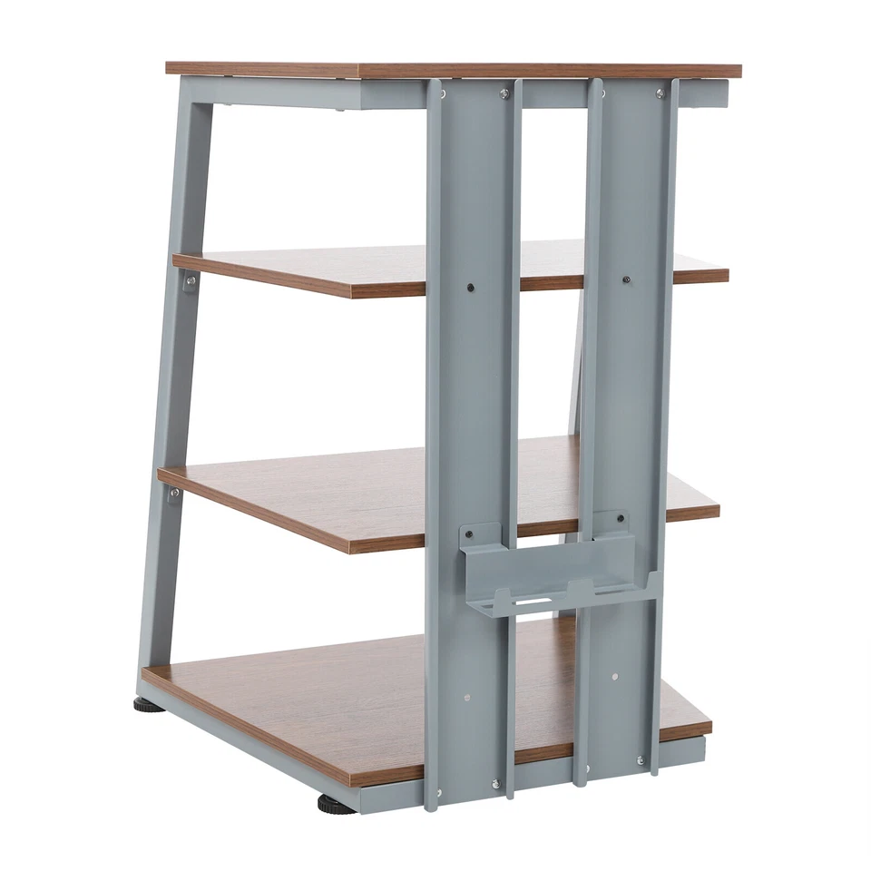 4-Tiers AV Media Stand Stereo Stand with Storage Shelves 78cm AV Media Stand - Image 4 of 4