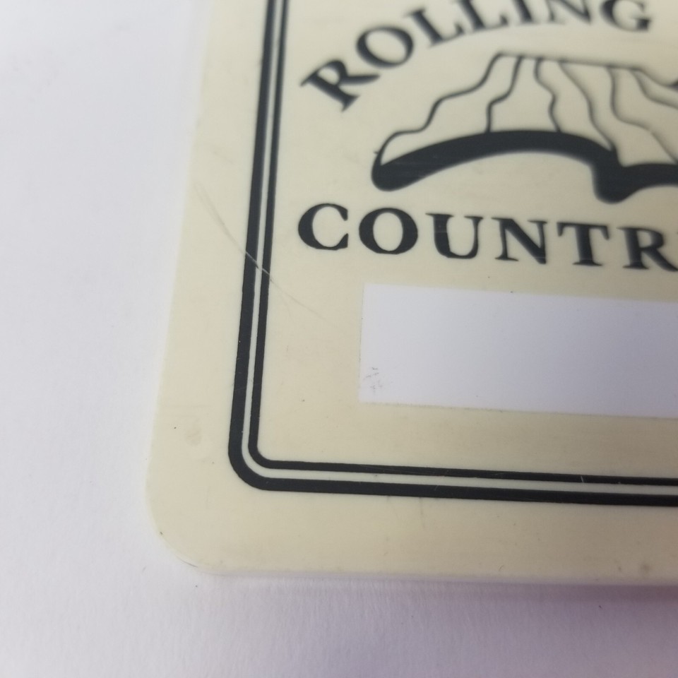 Vintage Rare Rolling Hills Estate Country Club Golf Bag Tag eBay