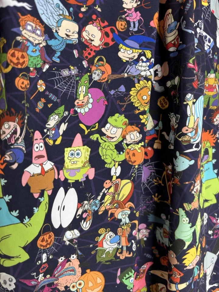 RSVLTS Nickelodeon Camisa Halloween Juvenil Grande L Bob Esponja Rugrats Ren & Stimpy Foto 4 de 4