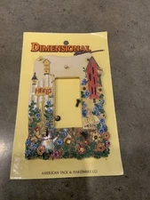 Vtg American Tack & Hardware Co. Dimensional Single Decora Switch Plate NOS