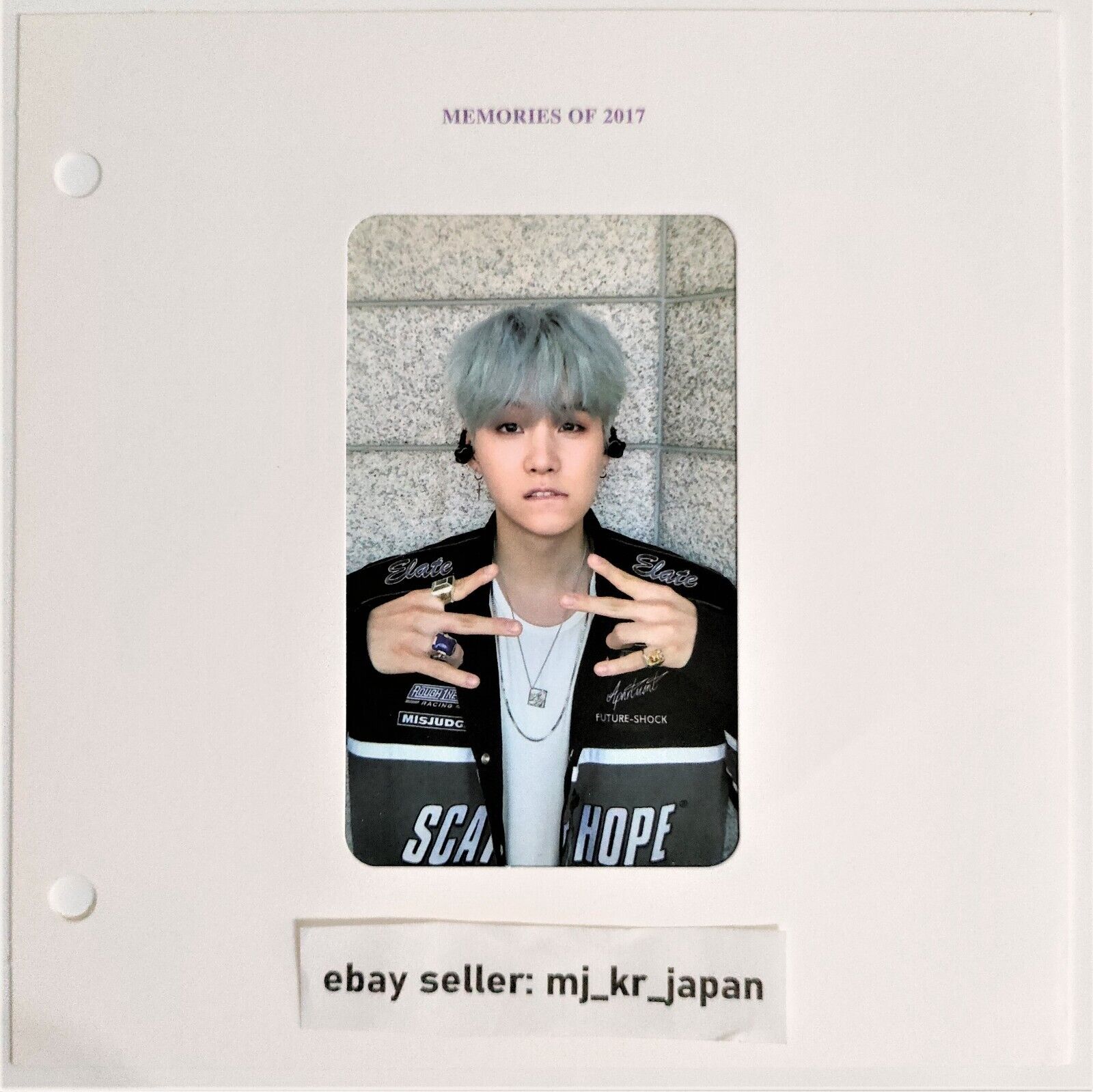 BTS SUGA MEMORIES OF 2017 Blu-ray Official Random Photocard Photo Card PC  Yoongi