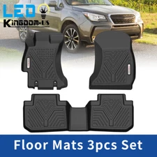3D Floor Mats Set for 2014- 2018 Subaru Forester All Weather Anti-Slip TPE Liner