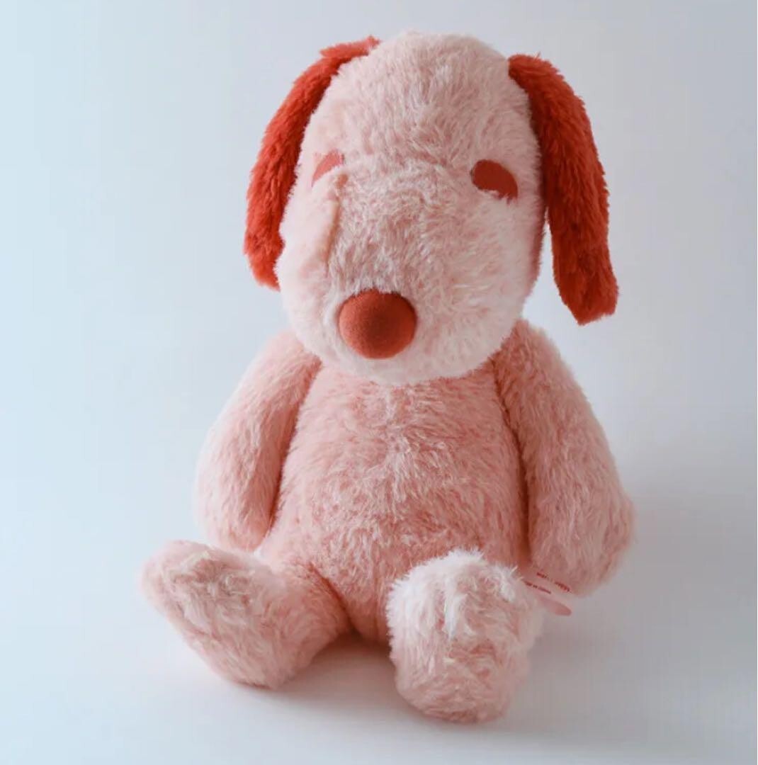 PEANUTS HOTEL ROOM64 Pink Snoopy fluffy Plush 9in Happiness is a