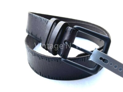 Allsaints Mens Dark Brown/ Black Buckle 35mm Flat Strap  display picture 1