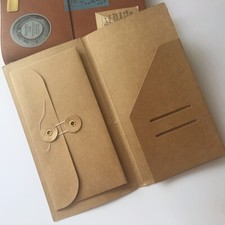 1/5pcs Kraft Carta Busta Biglietti Borsa Custodia Traveler Notebook Ricariche