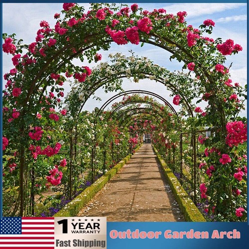 Heavy Duty Metal Garden Arch Trellis Arbour Outdoor Rose Climbing Plants Stand