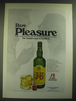 1974 J&B Scotch Advertisement - Rare pleasure we found a way to bottle it