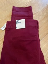 Old Navy Pixie Ankle Pants 6 Maroon/Burgundy - Waist 31 Inseam 26.5 Stretch NEW