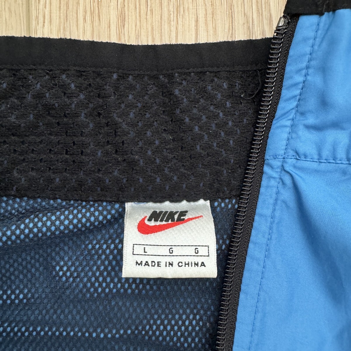 Nike usedブルゾン Nike Vintage Sz Large Blue Full Zip Windbreaker Early 2000s