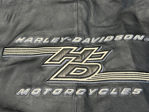 Vintage Harley Davidson Mens XXXL Leather Full Zip Biker Vest EUC