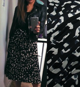 leopard print midi skirt h&m