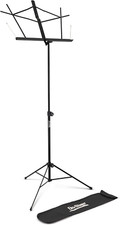 SM7122BB Compact Folding Sheet Music Stand with Bag, Black