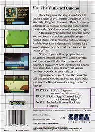 Ys: The Vanished Omens (Sega Master, 1988)