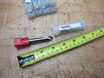 Accupro 3/8'' Dia. 90 deg. carbide spotting drill 1'' flute 3'' OAL bright/uncoated