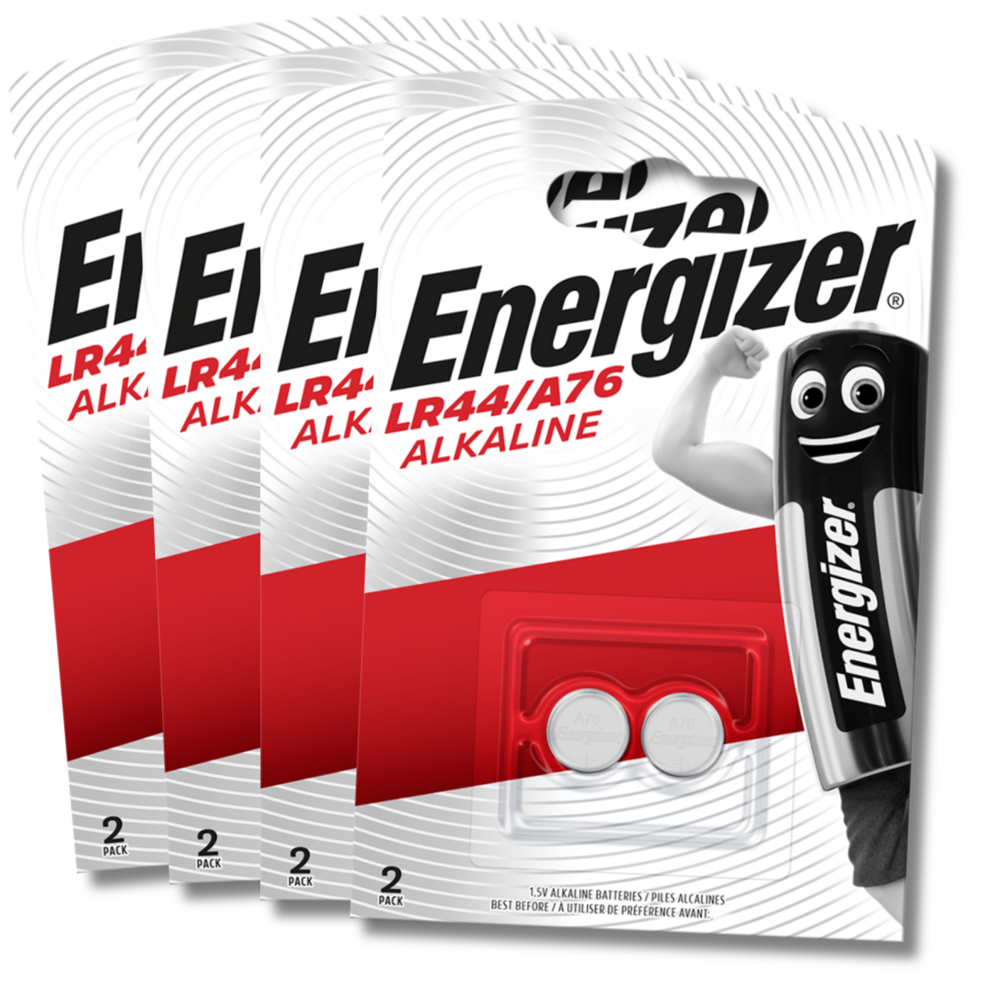 8x ENERGIZER LR44 Batteries A76 AG13 1.5V Alkaline Coin Cell *EXPIRY 10/2028*