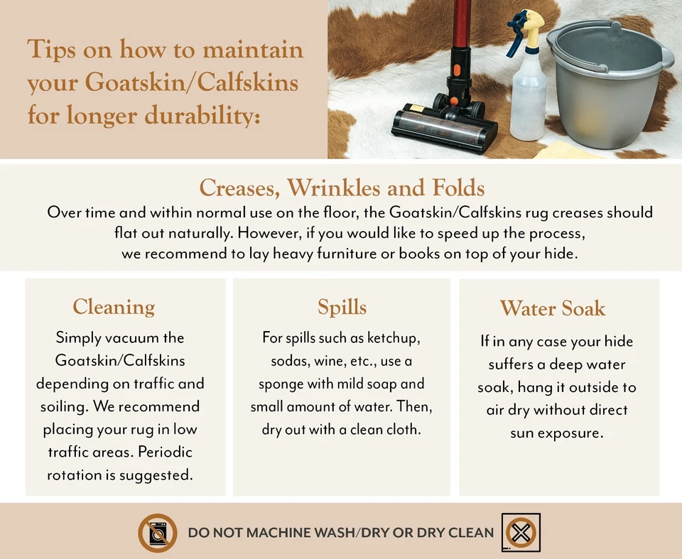 Alfombra de piel de becerro real blanco y negro - talla 3-3,5 x 3-3,5' Foto 3 de 4