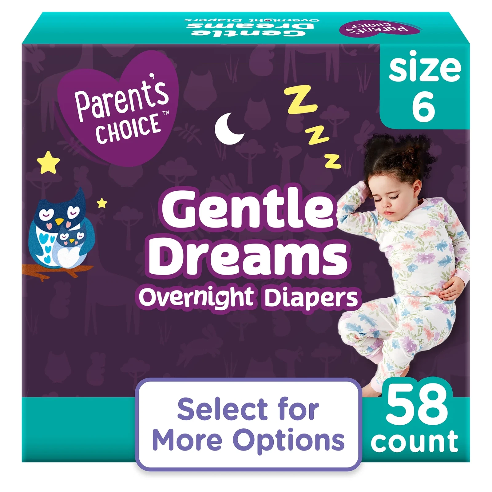 Parent's Choice Overnight Diapers Size 6 Gentle Dreams 58 Ct 12 Hr Protection
Opens in a new window