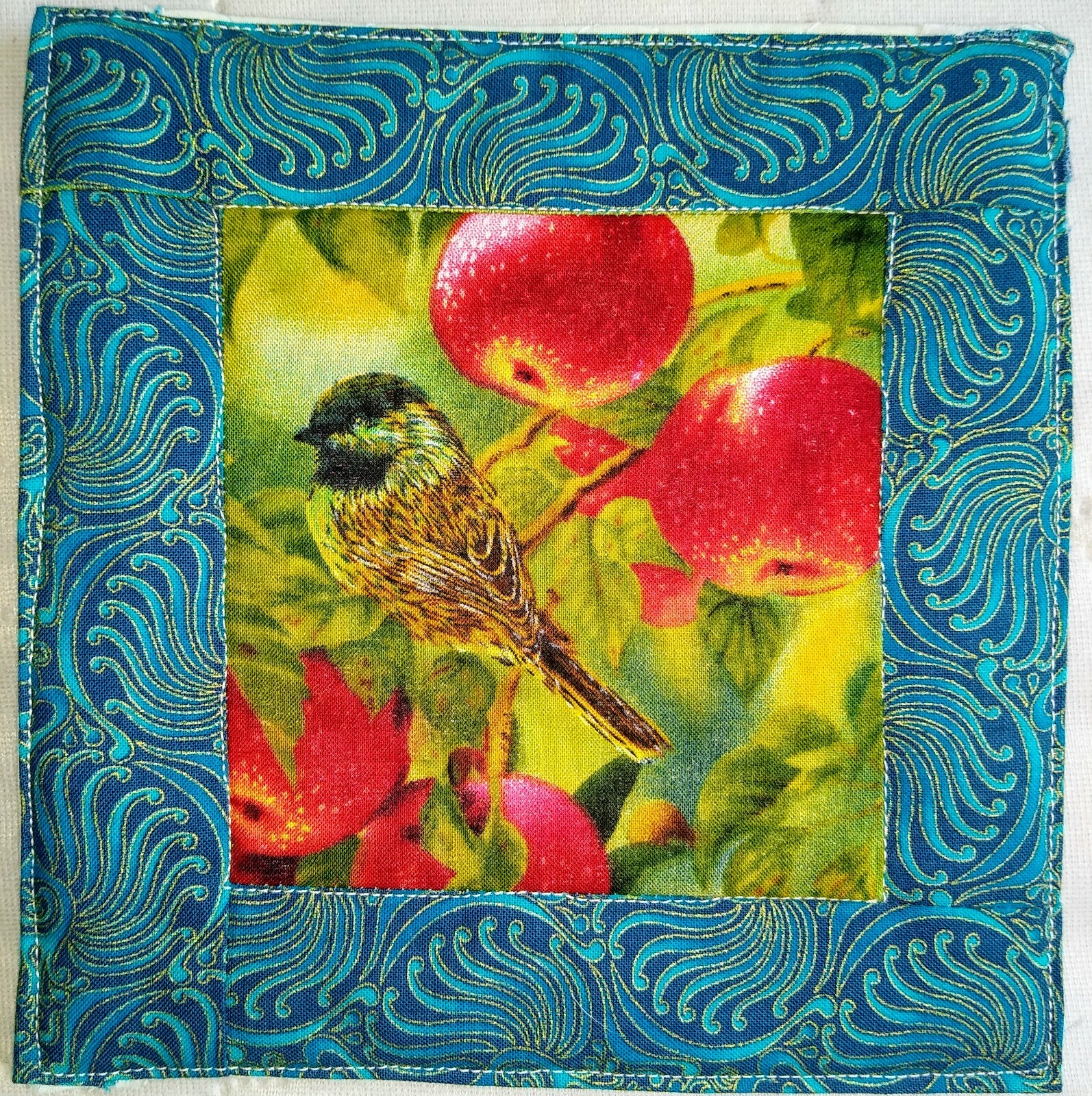 Handmade Quilted Beautiful Table Topper Mat Stitched 6.5 x 6.5 eBay