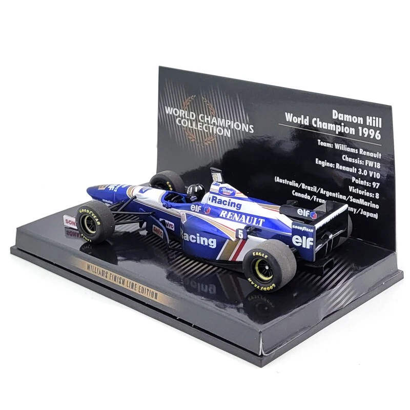 Damon Hill Williams Renault FW18 1996 - 1/43 Minichamps Campione del Mondo - Immagine 2 di 4