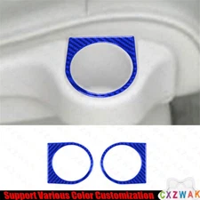 Blue  Carbon Fiber Left & Right Cup Holder Trim Cover For Nissan Quest 2004-2006