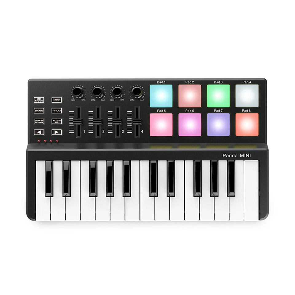 Professional Worlde Panda mini 25-Key USB Keyboard Drum Pad MIDI Controller Gift - Bild 2 von 3