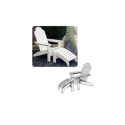 Woodworking Paper Plan to Build Adirondack Folding Chair and Footrest