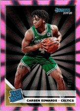 2019-20 Panini Donruss #231 Carsen Edwards RC Rated Rookie /50 Pink Laser Holo
