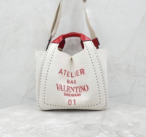 Valentino Atelier Canvas Tote Shoulder Bag 155745355