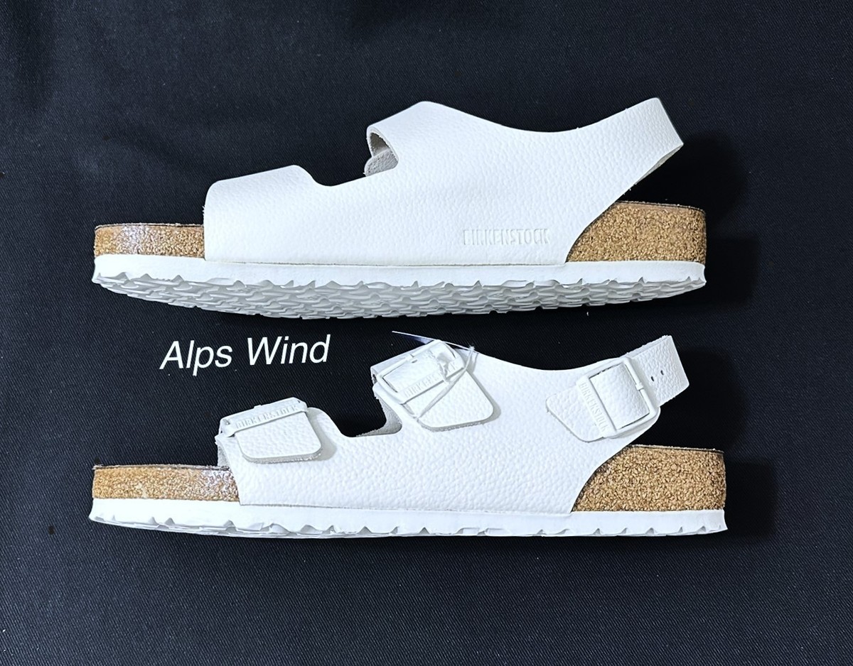 Birkenstock Milano sandals adjustable white straps men\'s size 13 Birkenstock New w/o Box Milano White Natural Leather Regular  main image 3