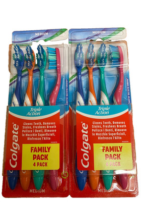 2 x Colgate Triple Action Zahnbürste 4er Pack