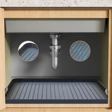 1pc Waterproof Under-Sink Mat Drip Tray Liner for Kitchen & Bathroom Storage