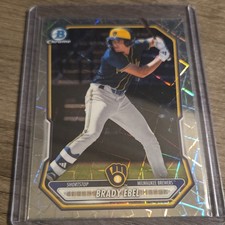 Bowman Chrome Prospects Brady Ebel RayWave Refractor BCP-142 Brewers 2024