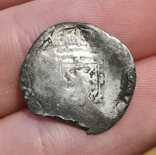 James VI Silver Hammered Quarter Thistle Merk - Hammered Coin - Ref 74