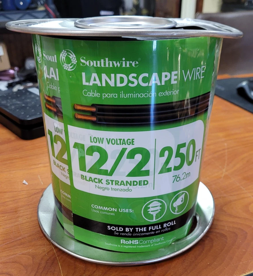 Southwire Low Voltage 12/2 Landscape Lighting Wire DB Copper Outdoor Cable 250Ft - Image 2 of 4