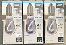 Feit Electric 25W Equiv Dimmable Curve Filament Smoke Glass LED Light Bulb 3 Pac