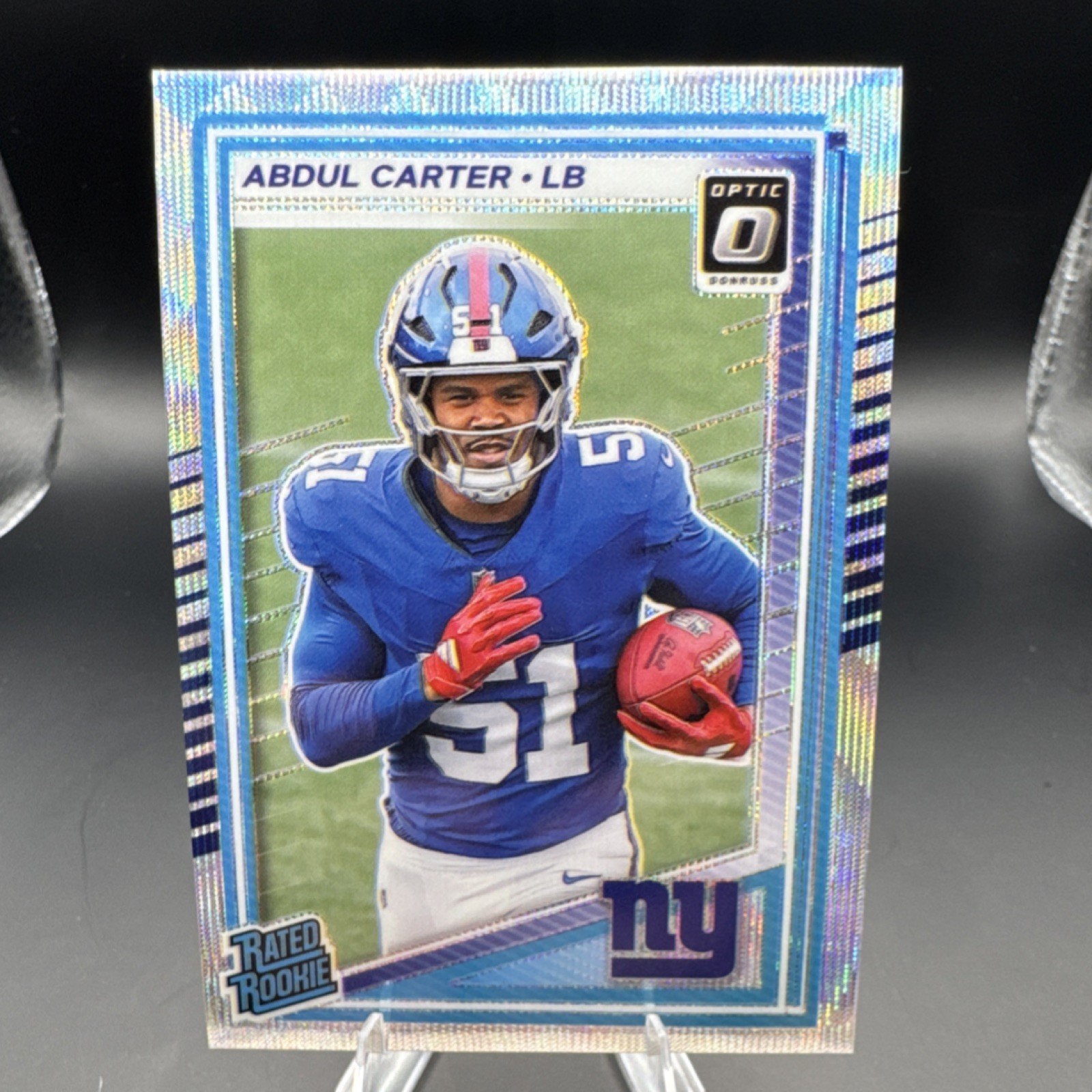 Abdul Carter #300 2025 Panini Donruss Optic Wave Rookie 285/300 Giants