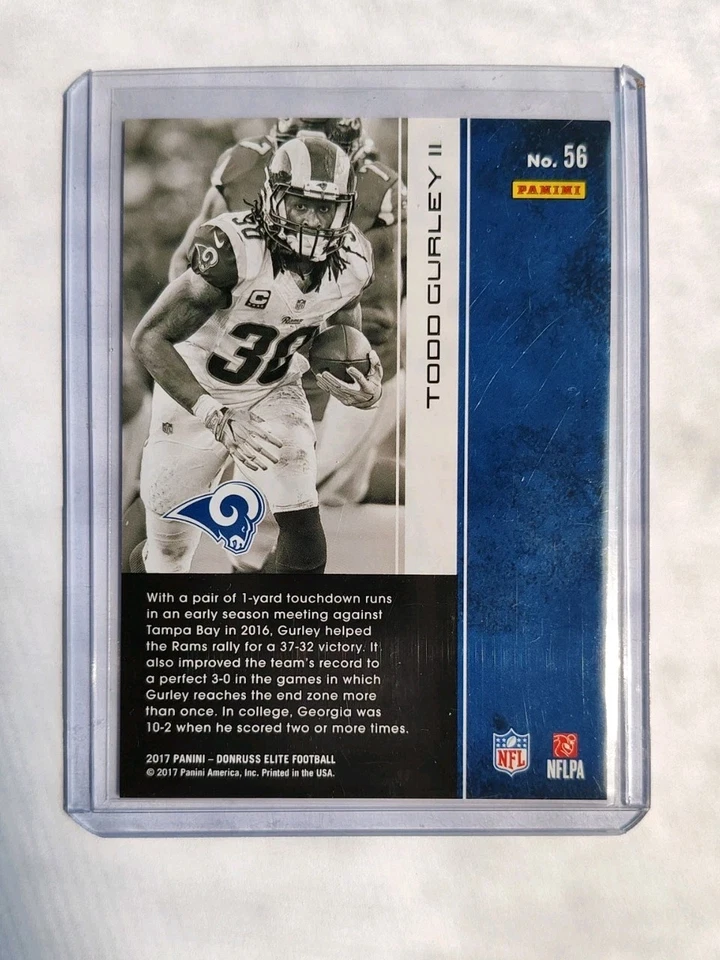 2017 DONRUSS ELITE TODD GURLEY BLUE SSP /15 - Image 2 of 2