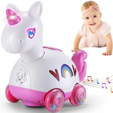 Unicorn Musical Toy With Sound and Lights For 1 2 3 Year Old Girl Birthday Gifts