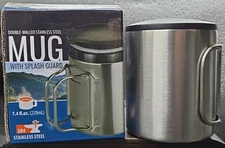 SE 7.4 fl oz Double Wall Stainless Steel Travel Hiking Camping Mug  OD-SC220