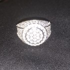 Men's Silver Hip Hop Cluster Pavé Cubic Zirconia Round Stones — photo 5
