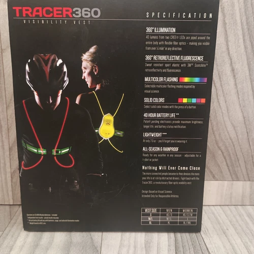 Noxgear Tracer2 Multicolor Illuminated Reflective Vest Running Cycling Sz. M/L - Picture 8 of 24