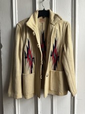 Vintage 50s/60s Chimayo Hand Woven Wool Material Jacket Coat Size20