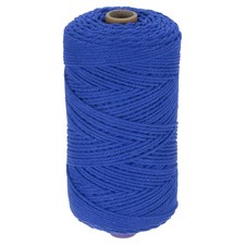 Natural Macrame Cord 2mm x 219 Yards Cotton Macrame Rope, Sapphire Blue