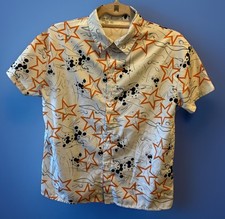 Boys Star Print Shirt Size 13  14Y Casual Summer Top Multicolor Excellent