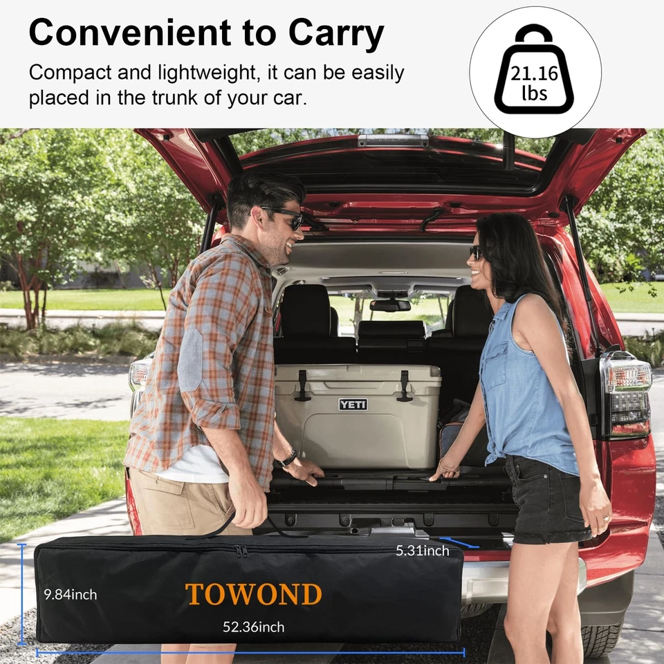 Outdoor Projector Screen with Stand, 200 Inch Portable Projection Screen - Du... - Image 2 of 4