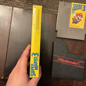 Super Mario Left Bros. 3 (Nintendo NES, 1990) W/ Box NO MANUAL Rare! Tested!