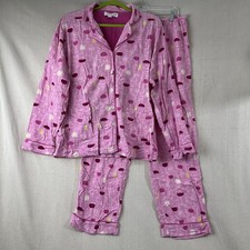 Live Love Lounge Karen Neuburger Womens Wine Glass PJ Bottom  Top SET