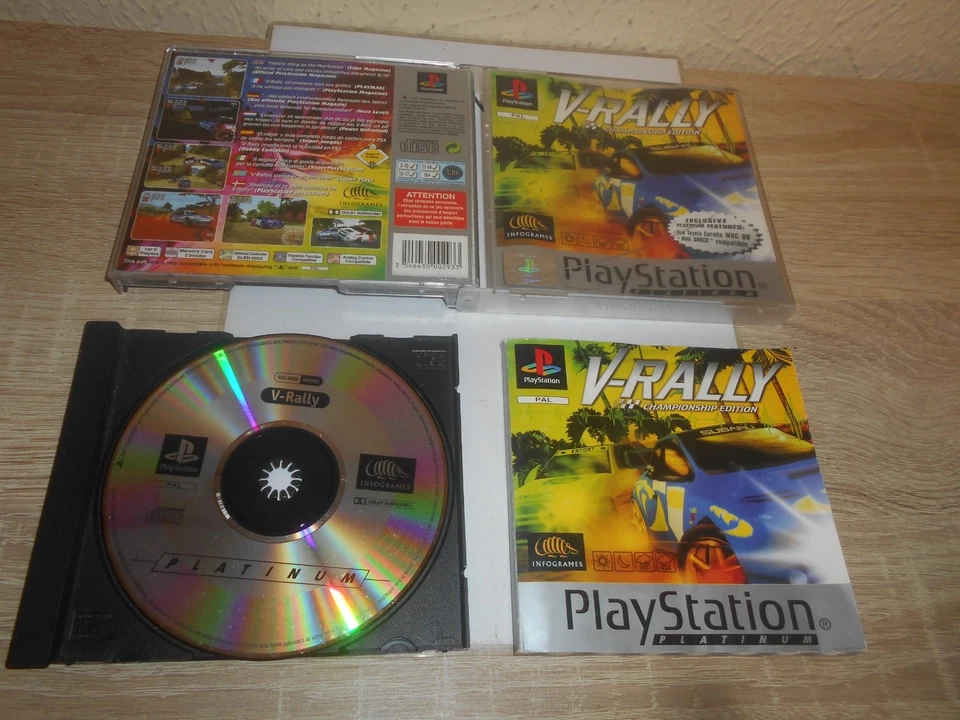 PS1 - V-RALLY , PAL ESPAÑOL , COMPLETO - Imagen 2 de 2