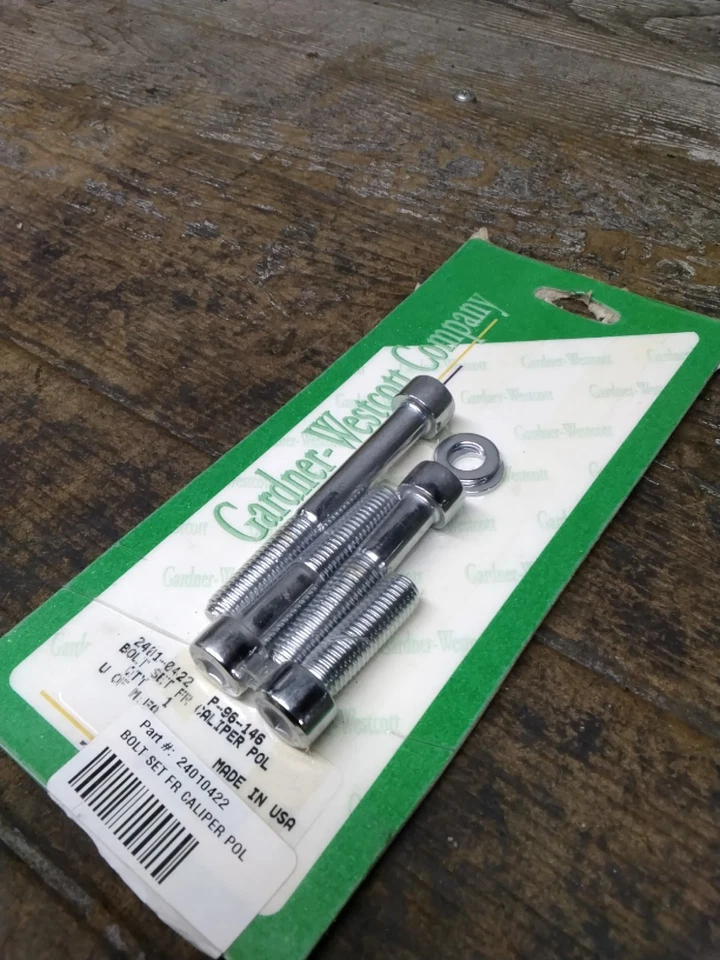 Harley-Davidson 08-17 Dyna SFT Front Brake Caliper Polished Bolt Kit P-96-146 - Image 3 of 4